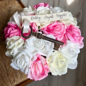 'Kulcs a szívhez' habrózsa doboz