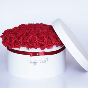 virágküldés habrózsa paris rózsadoboz