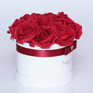 virágküldés habrózsa paris rózsadoboz