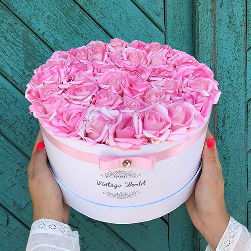 35 szalas new york virágdoboz rózsadoboz virágküldés