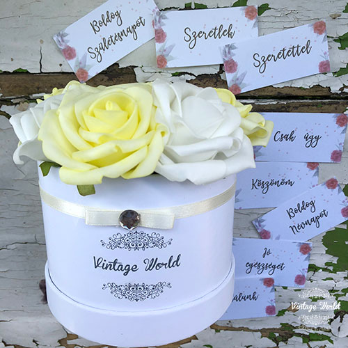 9 szalas kassa virágdoboz rózsadoboz virágküldés