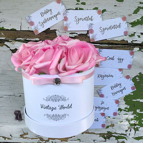 9 szalas new york virágdoboz rózsadoboz virágküldés