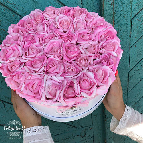 35 szalas new york virágdoboz rózsadoboz virágküldés