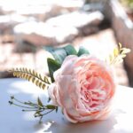 Pink Love Brooch wedding groom badge