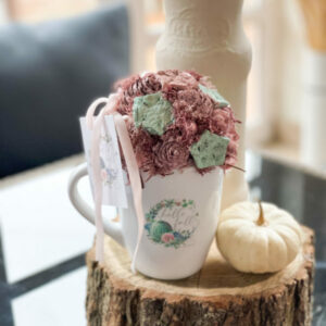 Őszi bögrés csoda asztaldísz