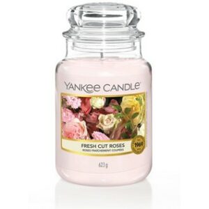 FRESH CUT ROSES ÜVEGGYERTYA