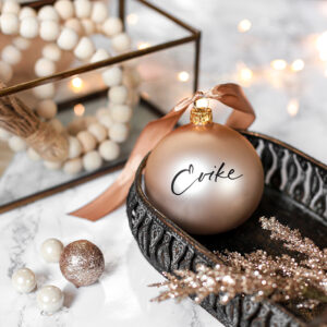 Karácsonyi díszgömb - matt arany