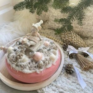 Pink Mouse - karácsonyi asztaldísz